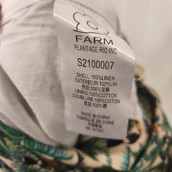 Farm Rio Mini toucans linen blazer jumpsuit size small - Picture 7 of 7
